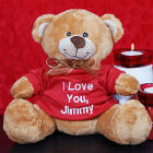 Embroidered Valentine Message Teddy Bear